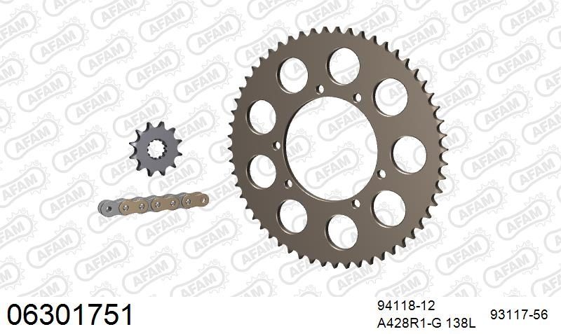 428R1 138 AR (CLIP) GOLD & SPROCKETS