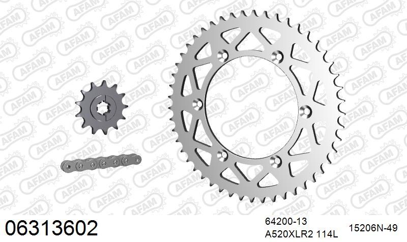 520XRR3 114 ARS (CLIP) GOLD & SPROCKETS