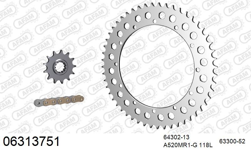 520MR2 118 ARS (CLIP) GOLD & SPROCKETS