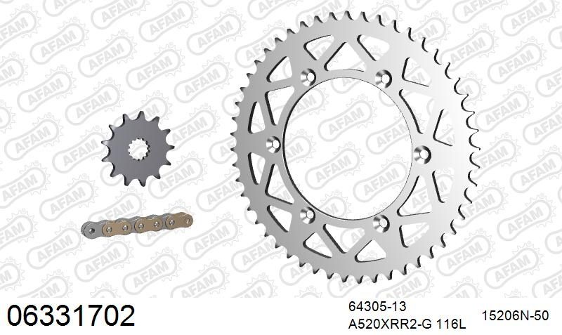 520XRR3 116 ARS (CLIP) GOLD & SPROCKETS