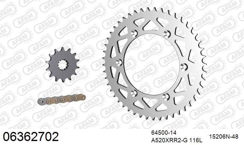 520XRR3 116 ARS (CLIP) GOLD & SPROCKETS