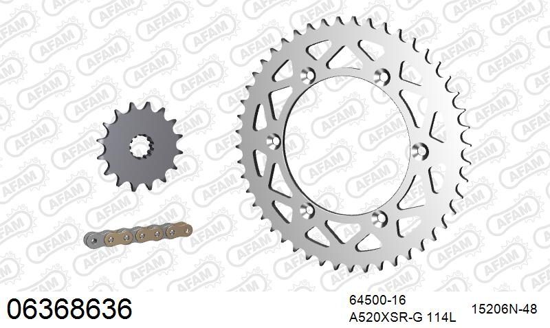 520XRR3 114 ARS (CLIP) GOLD & SPROCKETS