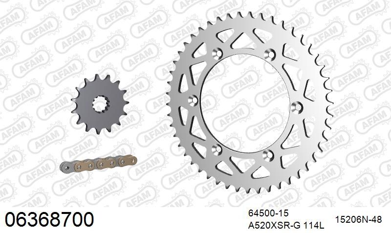 520XRR3 114 ARS (CLIP) GOLD & SPROCKETS