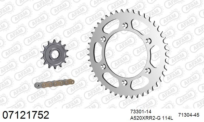 520XRR3 114 ARS (CLIP) GOLD & SPROCKETS