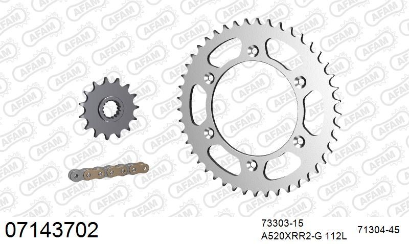 520XRR3 112 ARS (CLIP) GOLD & SPROCKETS
