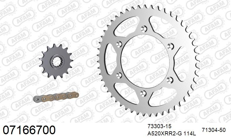 520XRR3 114 ARS (CLIP) GOLD & SPROCKETS