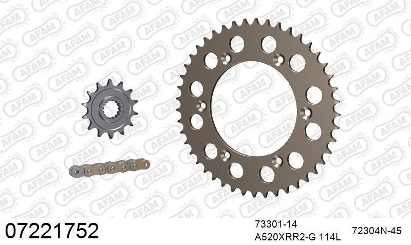 520XRR3 114 ARS (CLIP) GOLD & SPROCKETS