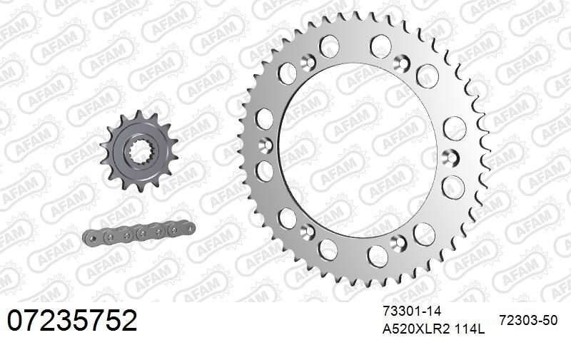 520XRR3 114 ARS (CLIP) GOLD & SPROCKETS