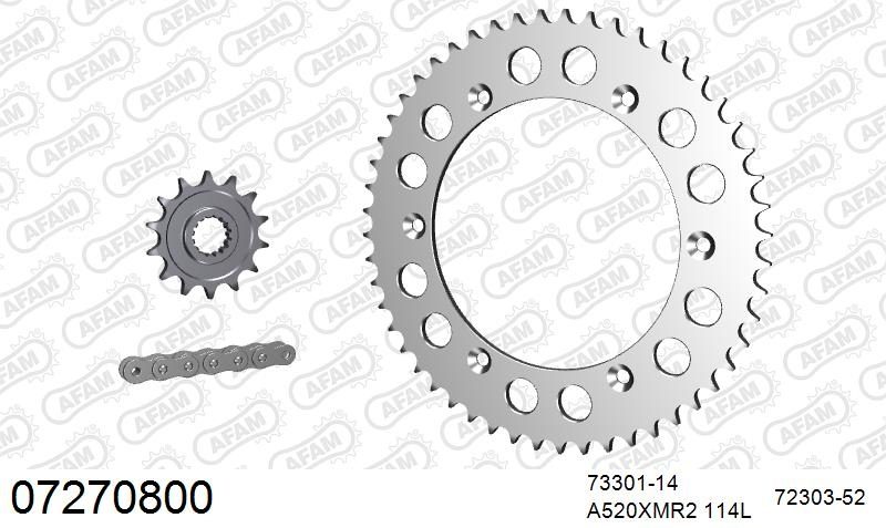 520XMR3 114 MRS (RIVET) & SPROCKETS