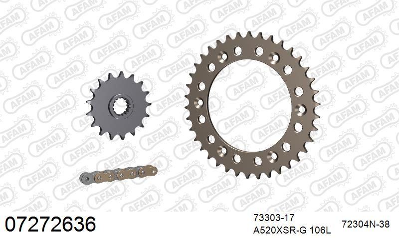 520XMR3 106 MRS (RIVET) & SPROCKETS