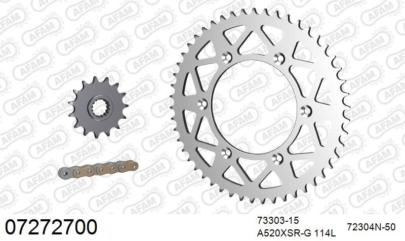 520XMR3 114 MRS (RIVET) & SPROCKETS