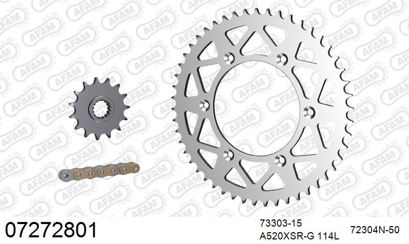 520XMR3 114 MRS (RIVET) & SPROCKETS