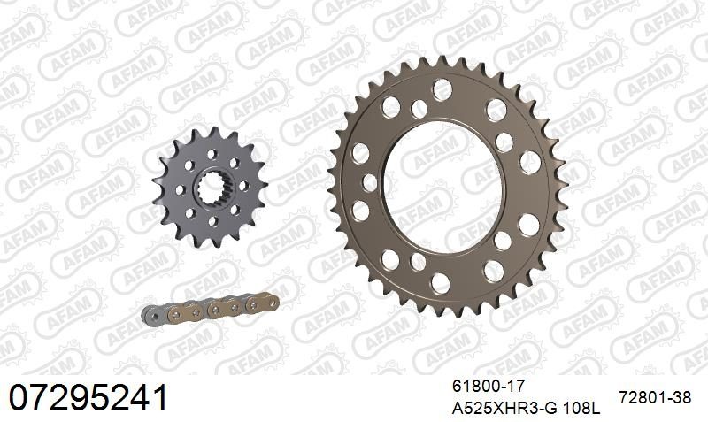525XHR3 108 MRS (RIVET) GOLD & SPROCKETS