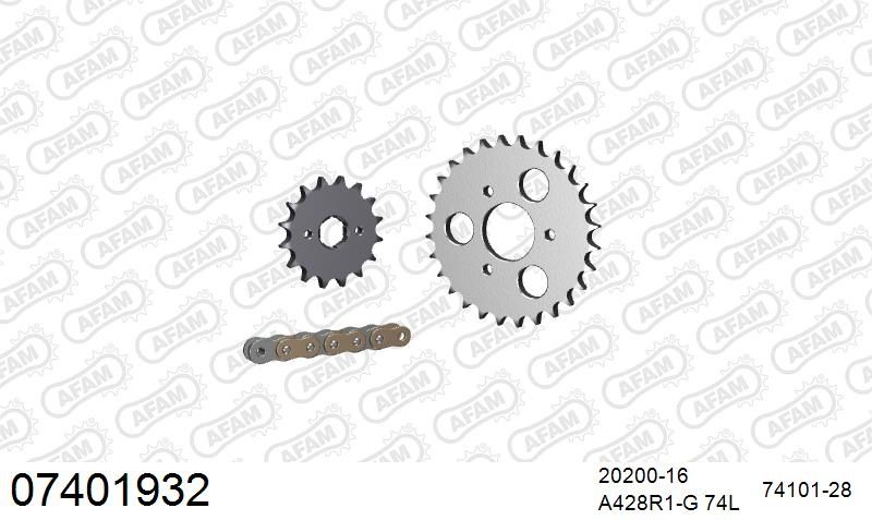 428R1 74 AR (CLIP) GOLD & SPROCKETS