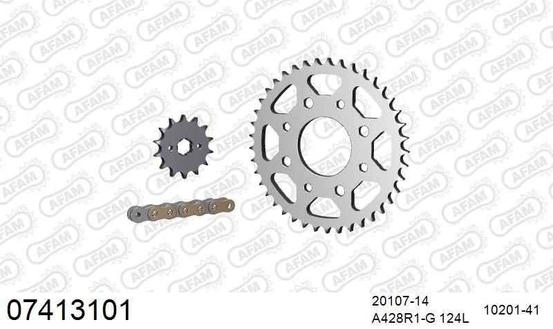 428R1 124 AR (CLIP) GOLD & SPROCKETS