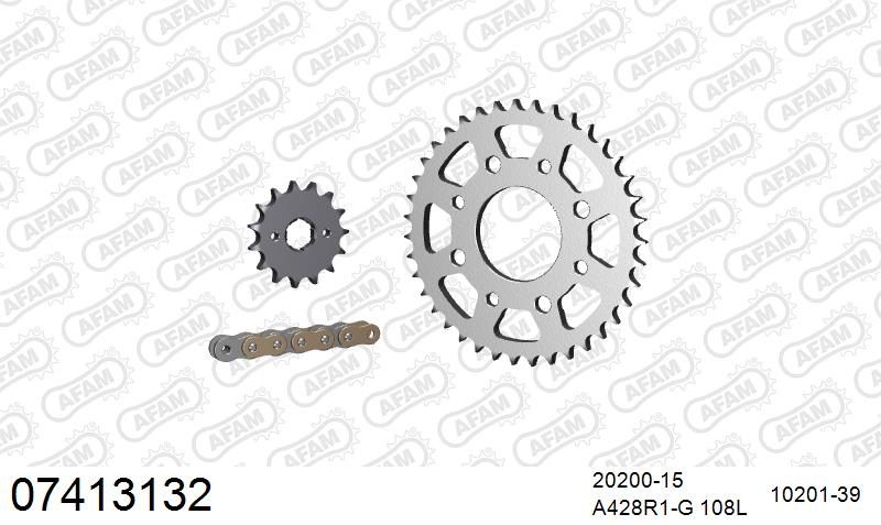 428R1 108 AR (CLIP) GOLD & SPROCKETS