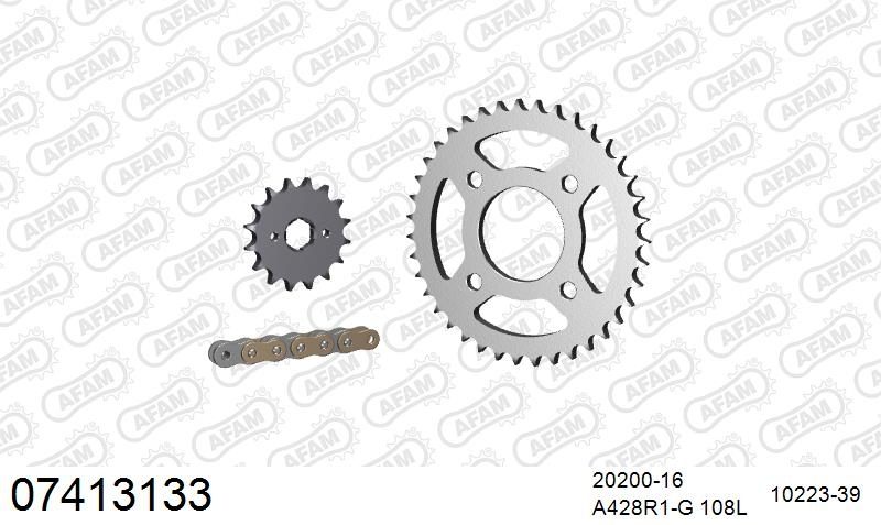 428R1 108 AR (CLIP) GOLD & SPROCKETS