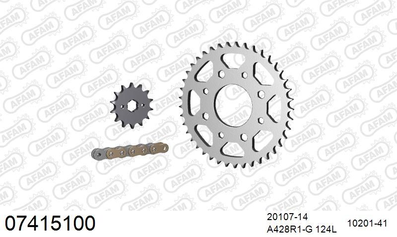 428R1 124 AR (CLIP) GOLD & SPROCKETS
