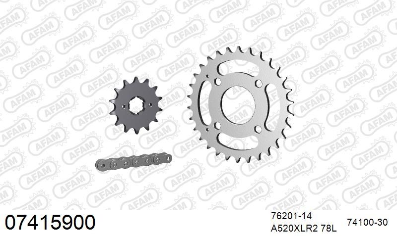 520XRR3 78 ARS (CLIP) GOLD & SPROCKETS