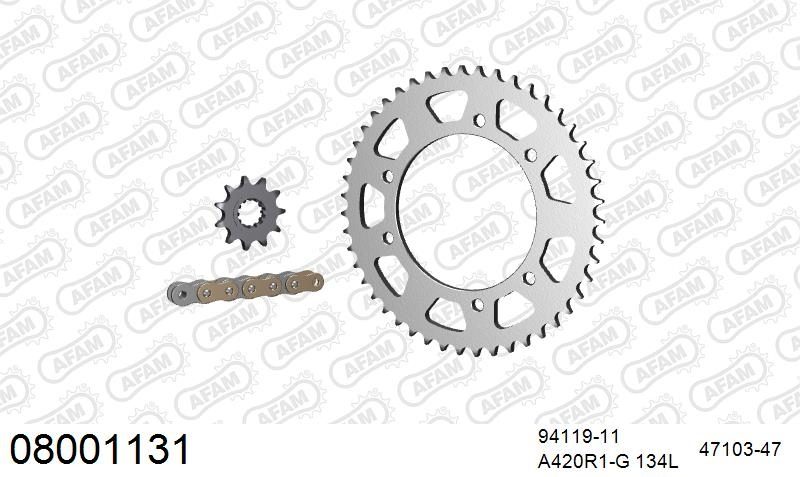 420R1 134 AR (CLIP) GOLD & SPROCKETS
