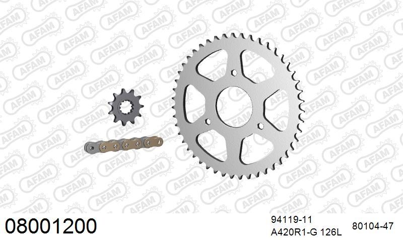 420R1 126 AR (CLIP) GOLD & SPROCKETS