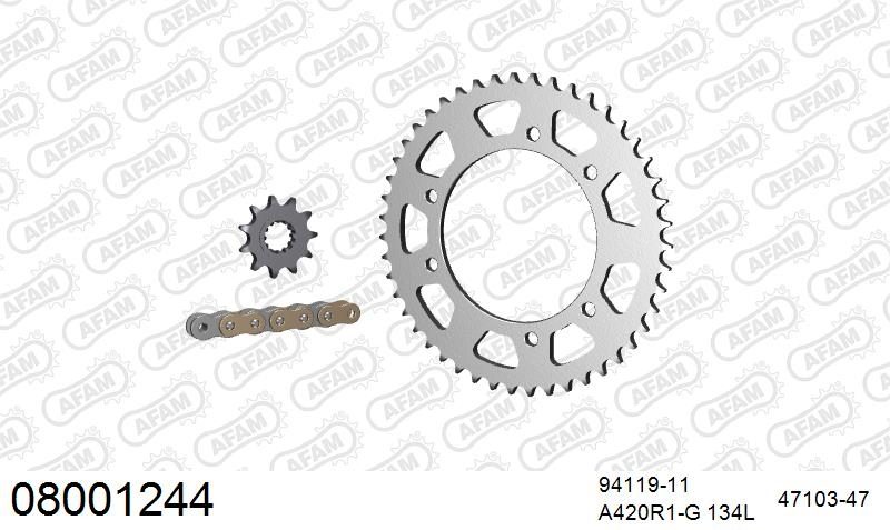 420R1 134 AR (CLIP) GOLD & SPROCKETS