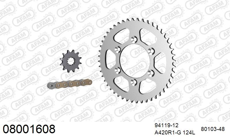 420R1 124 AR (CLIP) GOLD & SPROCKETS