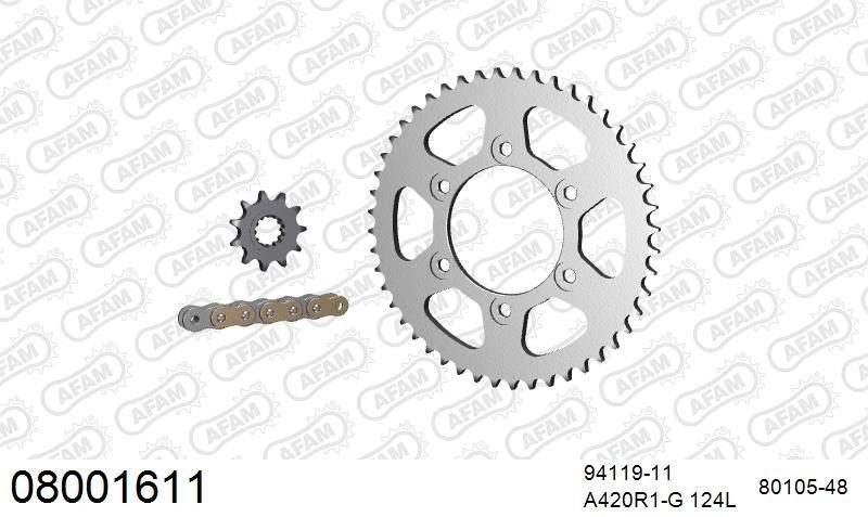 420R1 124 AR (CLIP) GOLD & SPROCKETS