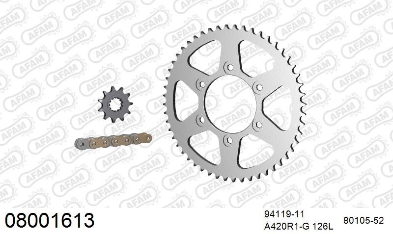 420R1 126 AR (CLIP) GOLD & SPROCKETS