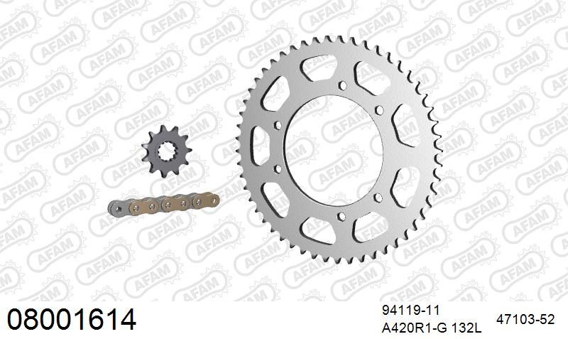 420R1 132 AR (CLIP) GOLD & SPROCKETS
