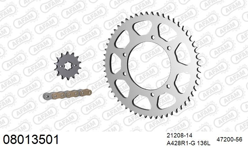 428R1 136 AR (CLIP) GOLD & SPROCKETS
