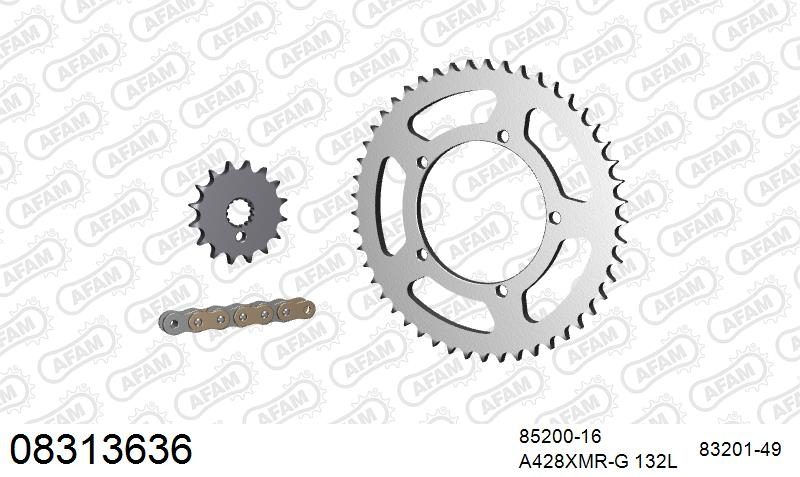 428XMR2 132 AR (CLIP) GOLD & SPROCKETS