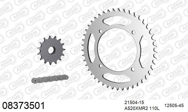 520XMR3 114 MRS (RIVET) & SPROCKETS
