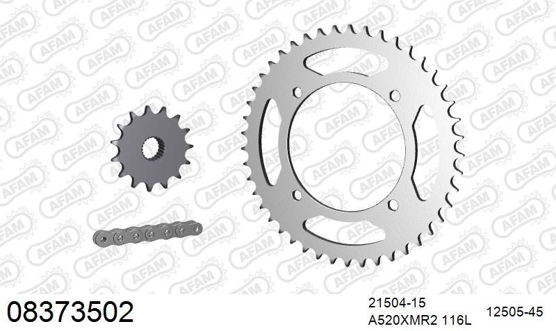 520XMR3 116 MRS (RIVET) & SPROCKETS