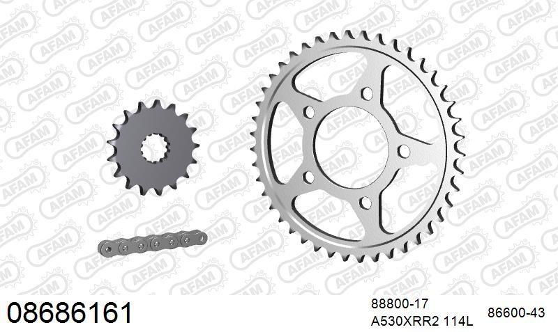 530XMR3 110 MRS (RIVET) & SPROCKETS