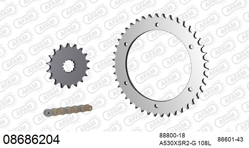 530XMR3 108 MRS (RIVET) & SPROCKETS