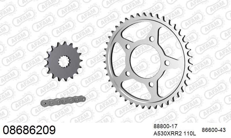 530XMR3 112 MRS (RIVET) & SPROCKETS