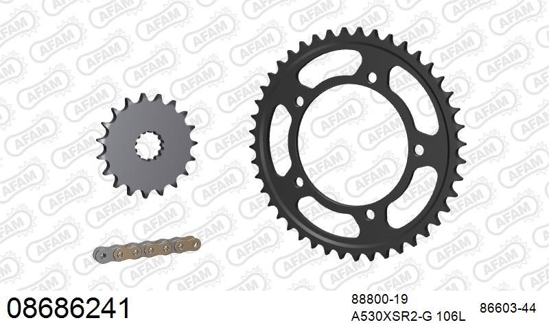 530XMR3 106 MRS (RIVET) & SPROCKETS