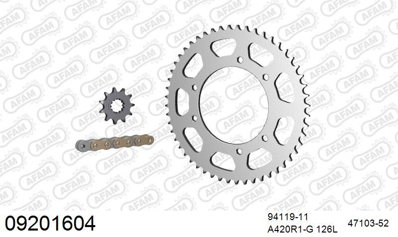 420R1 126 AR (CLIP) GOLD & SPROCKETS