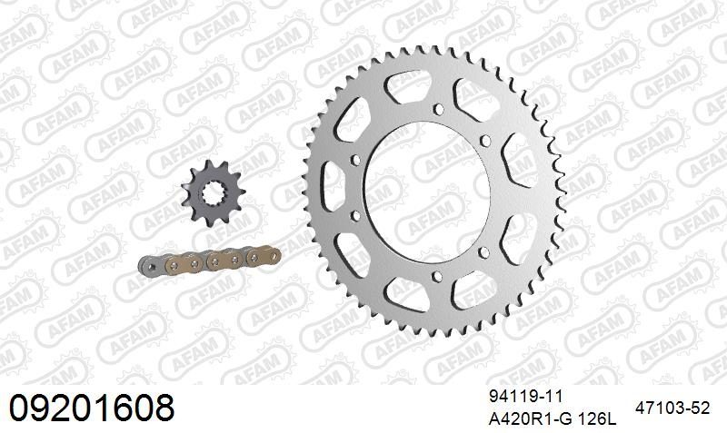 420R1 126 AR (CLIP) GOLD & SPROCKETS