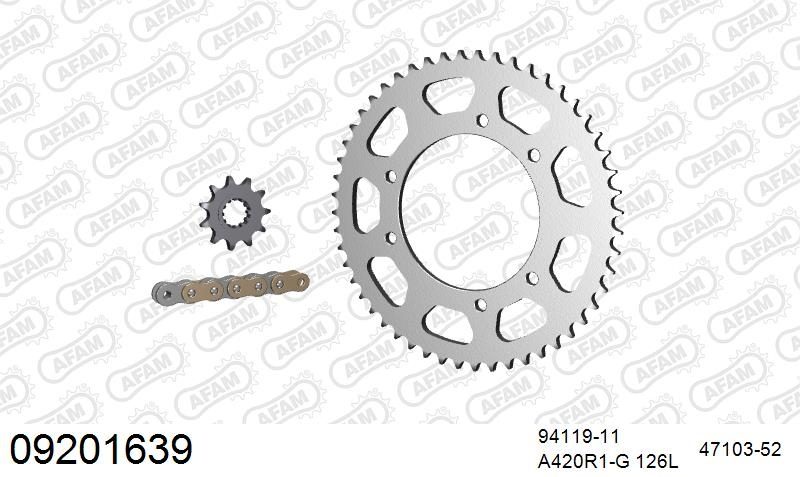 420R1 126 AR (CLIP) GOLD & SPROCKETS