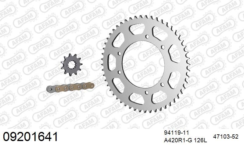 420R1 126 AR (CLIP) GOLD & SPROCKETS