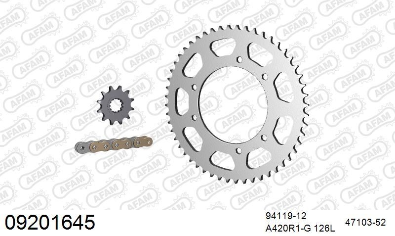 420R1 126 AR (CLIP) GOLD & SPROCKETS