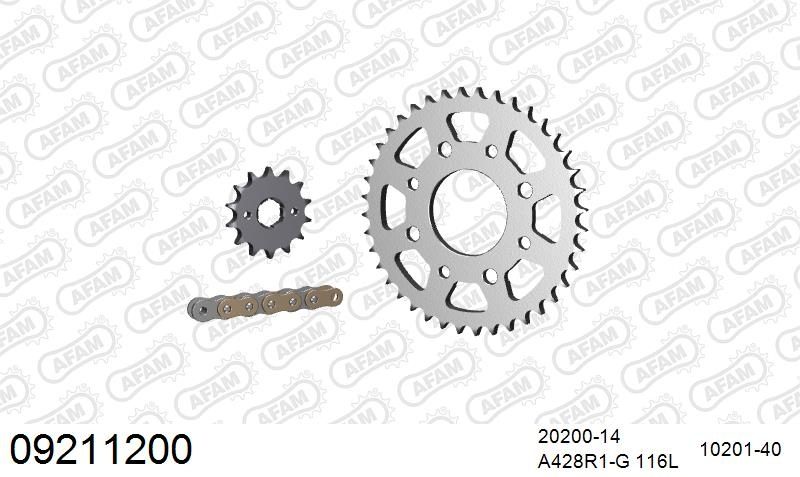 428R1 116 AR (CLIP) GOLD & SPROCKETS