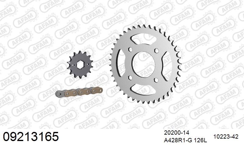 428R1 126 AR (CLIP) GOLD & SPROCKETS