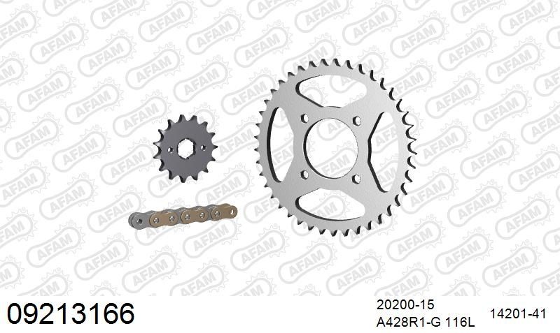 428R1 116 AR (CLIP) GOLD & SPROCKETS