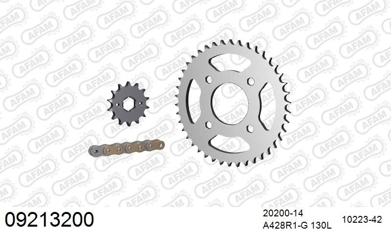 428R1 130 AR (CLIP) GOLD & SPROCKETS