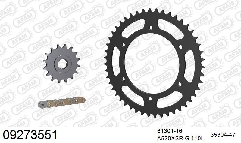 520XMR3 110 MRS (RIVET) & SPROCKETS