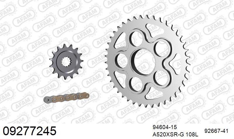 520XMR3 108 MRS (RIVET) & SPROCKETS