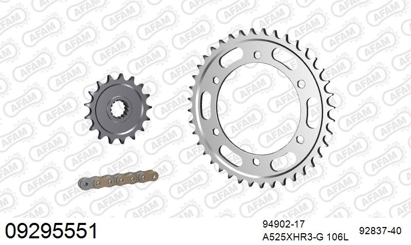 525XHR3 106 MRS (RIVET) GOLD & SPROCKETS